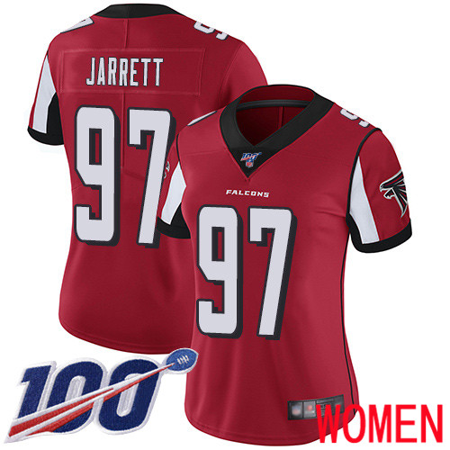 Atlanta Falcons Limited Red Women Grady Jarrett Home Jersey NFL Football 97 100th Season Vapor Untouchable
